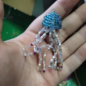 Beaded Jellyfish Pendant